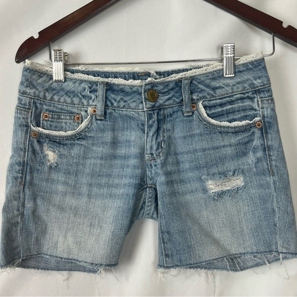 American Eagle Jean‎ Denim Lace Shorts